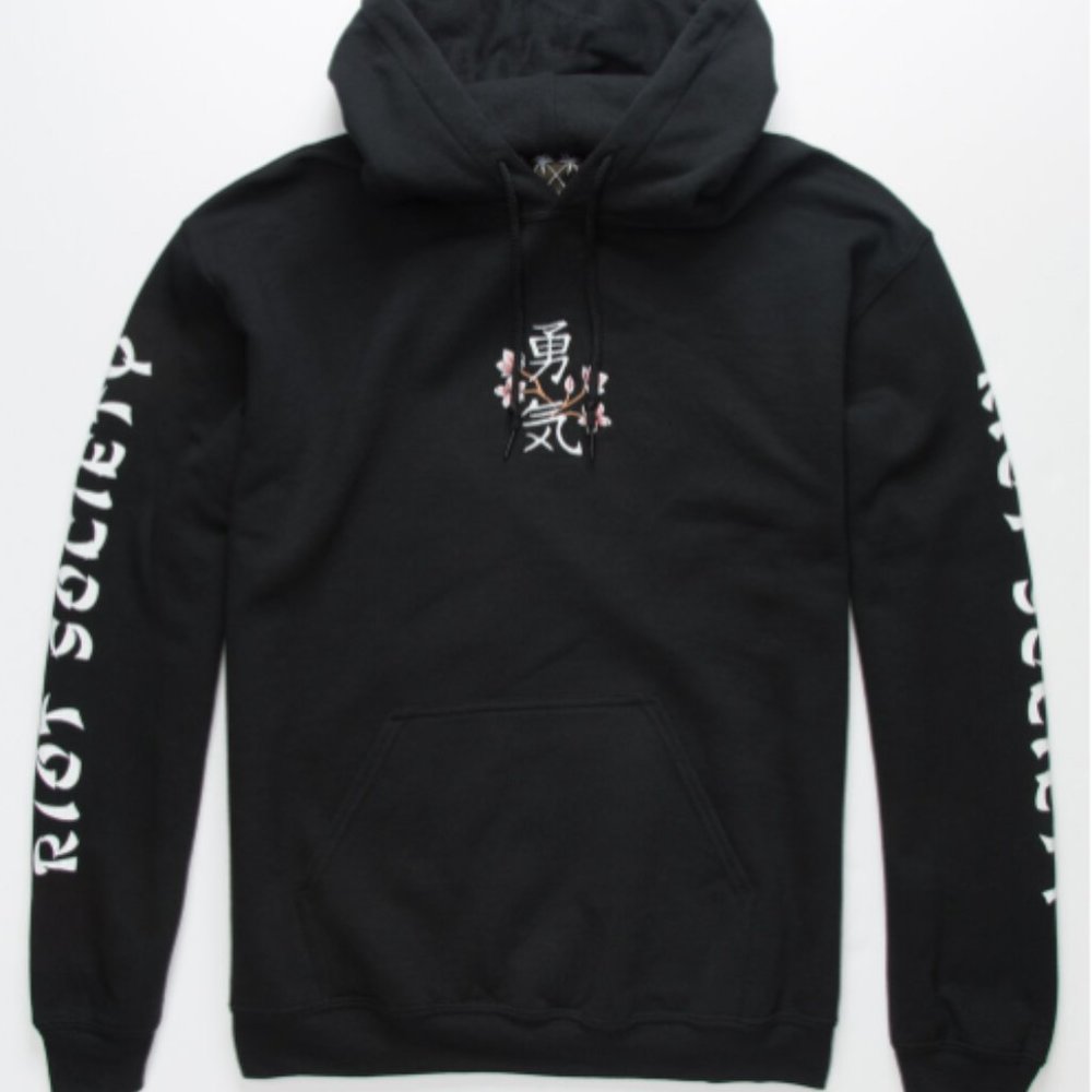 RIOT SOCIETY HOODIE(COURAGE KANJI SYMBOL)
